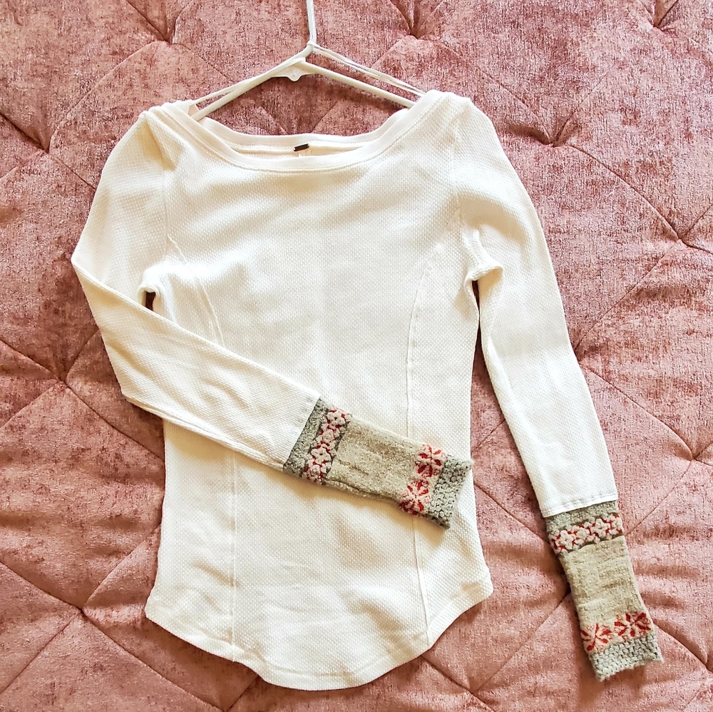 Long sleeve woven top